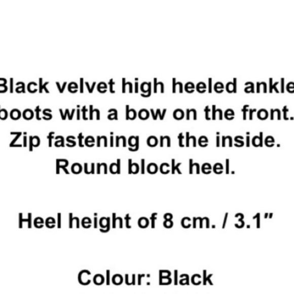 Zara Velvet Bow Ankle Boots Black Size 38. - Picture 15 of 15
